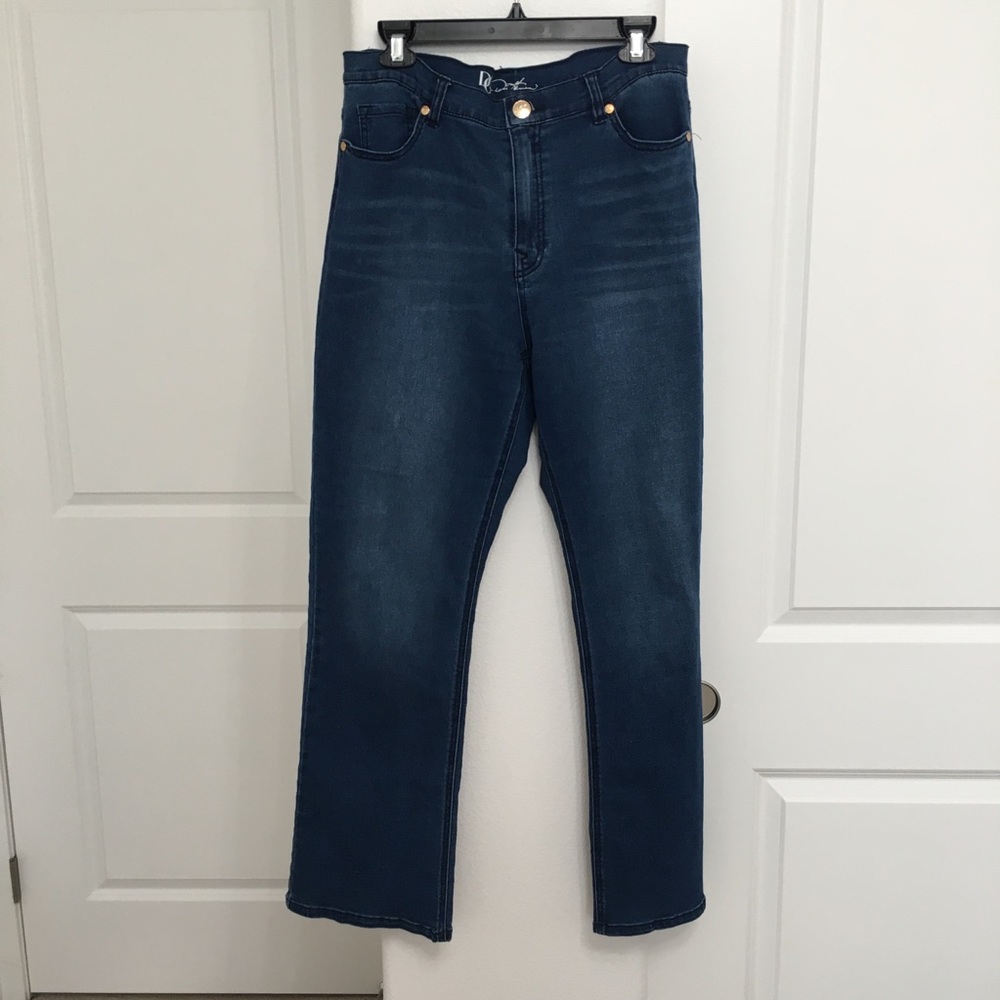 Diane Gilman dark wash boot cut jeans